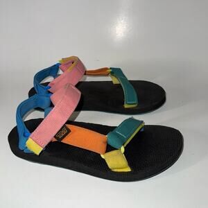 Teva Original Universal Printed Sandals 90s multi color straps size. Size 6.